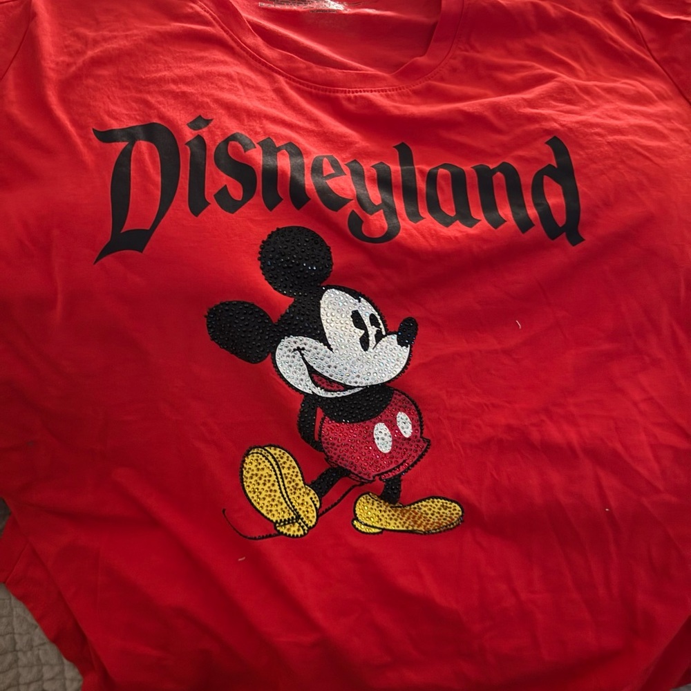 Disney Red Mickey Sequin Graphic Tee